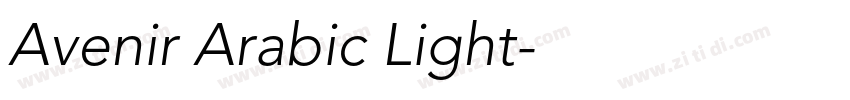 Avenir Arabic Light字体转换